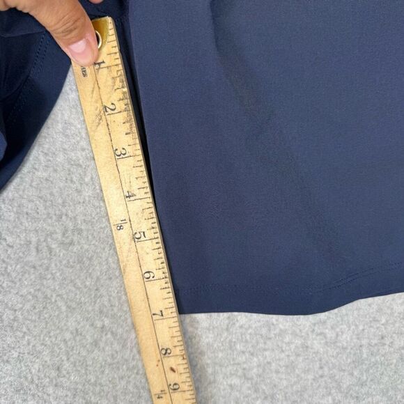 Fabletics Mens Size Large Athletic Shorts Navy Blue Elastic Waistband Stretch - Picture 4 of 7